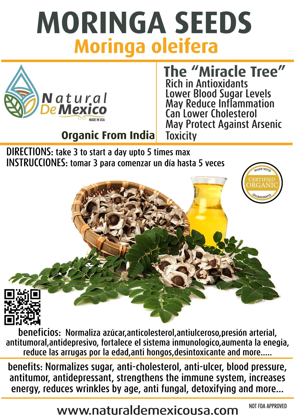 para que enfermedad es buena la moringa